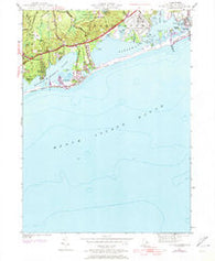 Quonochontaug Rhode Island Historical topographic map, 1:24000 scale, 7.5 X 7.5 Minute, Year 1953
