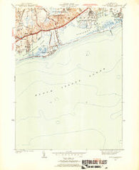 Quonochontaug Rhode Island Historical topographic map, 1:31680 scale, 7.5 X 7.5 Minute, Year 1953