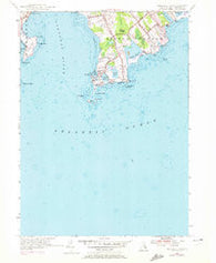 Sakonnet Point Rhode Island Historical topographic map, 1:24000 scale, 7.5 X 7.5 Minute, Year 1955