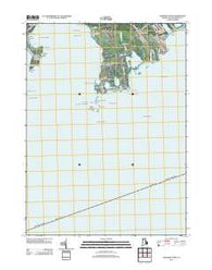 Sakonnet Point Rhode Island Historical topographic map, 1:24000 scale, 7.5 X 7.5 Minute, Year 2012