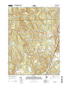 Slocum Rhode Island Current topographic map, 1:24000 scale, 7.5 X 7.5 Minute, Year 2015