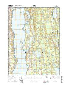 Tiverton Rhode Island Current topographic map, 1:24000 scale, 7.5 X 7.5 Minute, Year 2015