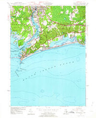 Watch Hill Rhode Island Historical topographic map, 1:24000 scale, 7.5 X 7.5 Minute, Year 1953