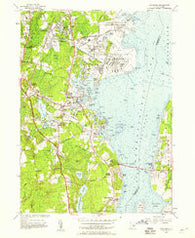 Wickford Rhode Island Historical topographic map, 1:24000 scale, 7.5 X 7.5 Minute, Year 1957
