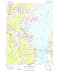 Wickford Rhode Island Historical topographic map, 1:24000 scale, 7.5 X 7.5 Minute, Year 1957