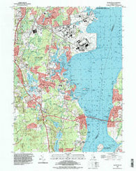 Wickford Rhode Island Historical topographic map, 1:24000 scale, 7.5 X 7.5 Minute, Year 1995