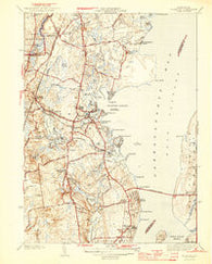 Wickford Rhode Island Historical topographic map, 1:31680 scale, 7.5 X 7.5 Minute, Year 1944