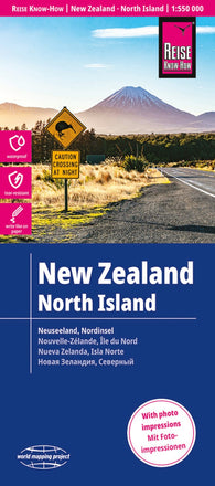 Buy map New Zealand North Island = Neuzeeland, Nordinsel = Nouvelle-Zélande, Île du Nord = Nueva Zelanda, Isla Norte