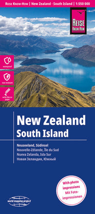 Buy map New Zealand - South Island = Neuseeland, Südinsel = Nouvelle-Zélande, Île du Sud = Nueva Zelanda, Isla Sur