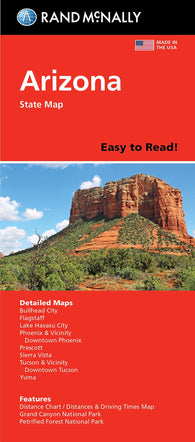Buy map Arizona Easy to Read Folded Map
