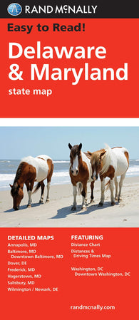 Buy map Delaware & Maryland Easy to Read Folded Map