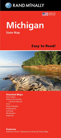 Buy map Michigan, Easy To Read State Map