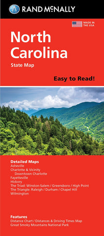 Buy map North Carolina Easy to Read Folded Map