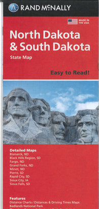 Buy map North Dakota and South Dakota
