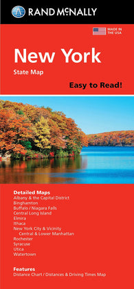 Buy map New York State Easy to Read Folded Map