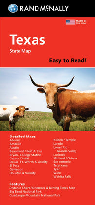 Buy map Texas : Easy to Read : Folded Map