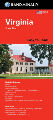 Buy map Virginia Easy to Read Folded Map