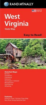 Buy map West Virginia Easy to Read Folded Map