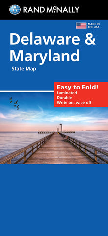 Buy map Delaware and Maryland, Easy to Fold