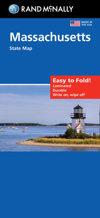 Buy map Massachusetts, Easy to Fold Laminated State Map