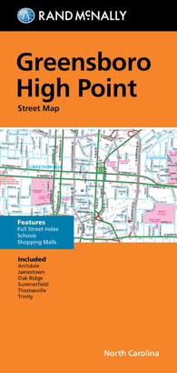 Buy map Greensboro and High Point, Folded Street Map