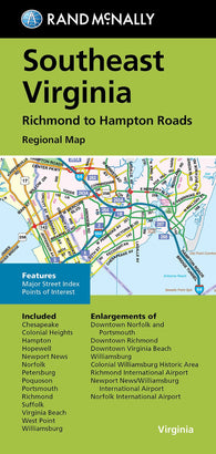 Buy map Richmond to Hampton Roads SE Virginia Regional Map