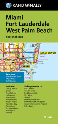 Buy map Miami : Ft Lauderdale : West Palm Beach : regional map