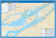 Buy map S278 - St Lawrence River - Central (1000 Islands-Howe Is to Wellesley Is) Fishing Wall Map