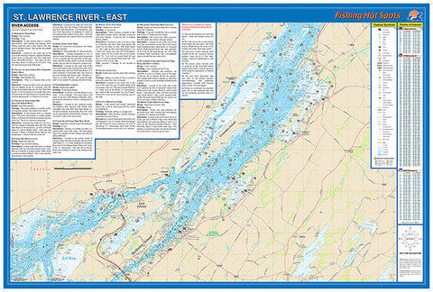 Buy map S279 - St. Lawrence River East Fishing Wall Map