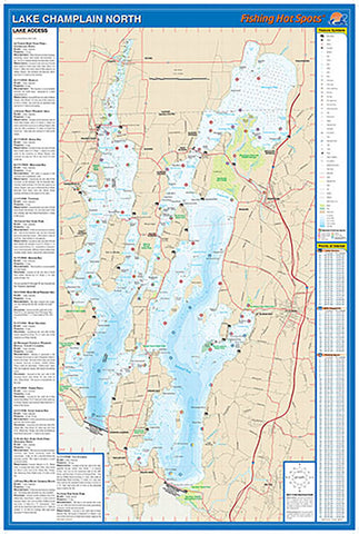 Buy map S456 - Lake Champlain North Fishing Wall Map (Quebec waters to South Hero)