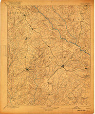 Abbeville South Carolina Historical topographic map, 1:125000 scale, 30 X 30 Minute, Year 1892