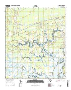 Adams Run South Carolina Current topographic map, 1:24000 scale, 7.5 X 7.5 Minute, Year 2014