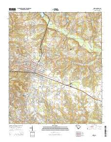 Aiken South Carolina Current topographic map, 1:24000 scale, 7.5 X 7.5 Minute, Year 2014