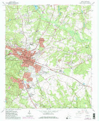 Aiken South Carolina Historical topographic map, 1:24000 scale, 7.5 X 7.5 Minute, Year 1964