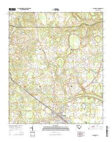 Allendale South Carolina Current topographic map, 1:24000 scale, 7.5 X 7.5 Minute, Year 2014