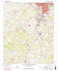 Anderson South South Carolina Historical topographic map, 1:24000 scale, 7.5 X 7.5 Minute, Year 1964