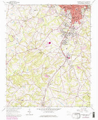 Anderson South South Carolina Historical topographic map, 1:24000 scale, 7.5 X 7.5 Minute, Year 1964