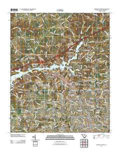 Anderson North South Carolina Historical topographic map, 1:24000 scale, 7.5 X 7.5 Minute, Year 2011