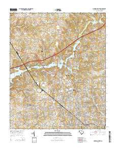 Anderson North South Carolina Current topographic map, 1:24000 scale, 7.5 X 7.5 Minute, Year 2014