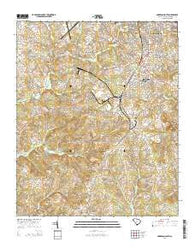 Anderson South South Carolina Current topographic map, 1:24000 scale, 7.5 X 7.5 Minute, Year 2014