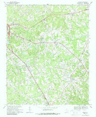 Antioch South Carolina Historical topographic map, 1:24000 scale, 7.5 X 7.5 Minute, Year 1969