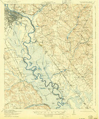 Augusta Georgia Historical topographic map, 1:62500 scale, 15 X 15 Minute, Year 1921