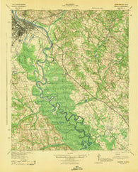 Augusta Georgia Historical topographic map, 1:62500 scale, 15 X 15 Minute, Year 1943