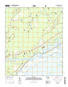 Awendaw South Carolina Current topographic map, 1:24000 scale, 7.5 X 7.5 Minute, Year 2014