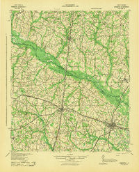 Bamberg South Carolina Historical topographic map, 1:62500 scale, 15 X 15 Minute, Year 1943