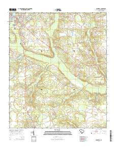 Barnwell South Carolina Current topographic map, 1:24000 scale, 7.5 X 7.5 Minute, Year 2014