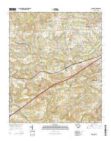 Barr Lake South Carolina Current topographic map, 1:24000 scale, 7.5 X 7.5 Minute, Year 2014