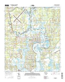 Beaufort South Carolina Current topographic map, 1:24000 scale, 7.5 X 7.5 Minute, Year 2014