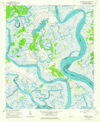 Bennetts Point South Carolina Historical topographic map, 1:24000 scale, 7.5 X 7.5 Minute, Year 1960