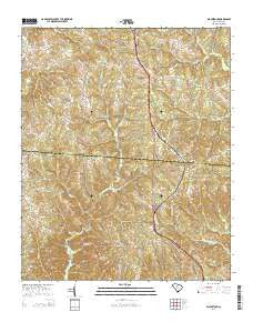 Blackstock South Carolina Current topographic map, 1:24000 scale, 7.5 X 7.5 Minute, Year 2014